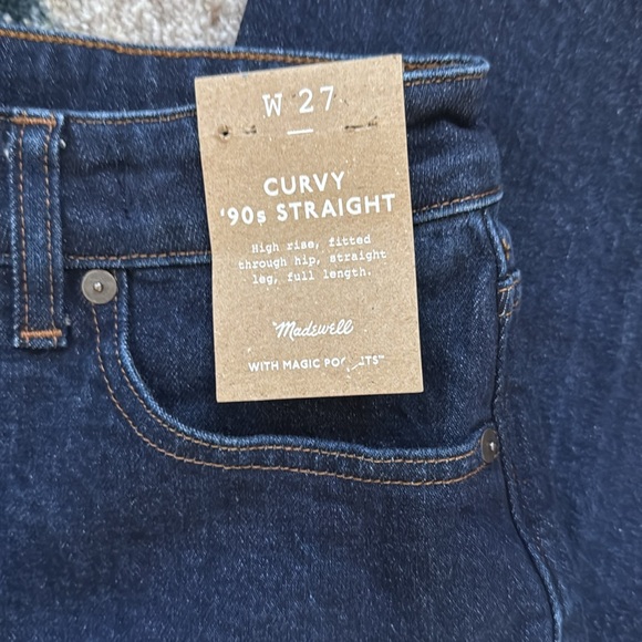 Madewell Women's Straight Leg Jeans - Dark Blue - Picture 2 of 8